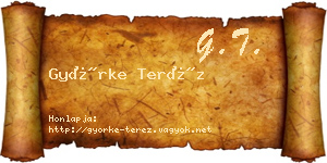 Györke Teréz névjegykártya